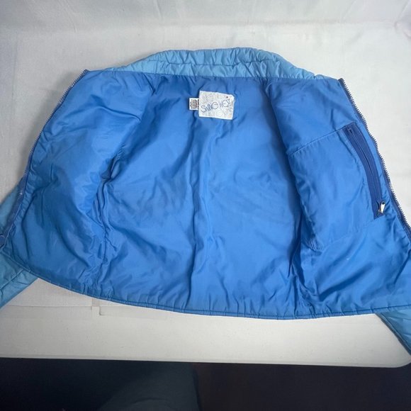 Vintage Ski Jacket & Bib 1970s Swing West Size Small Light Blue Retro Snow Gear. - Picture 8 of 10